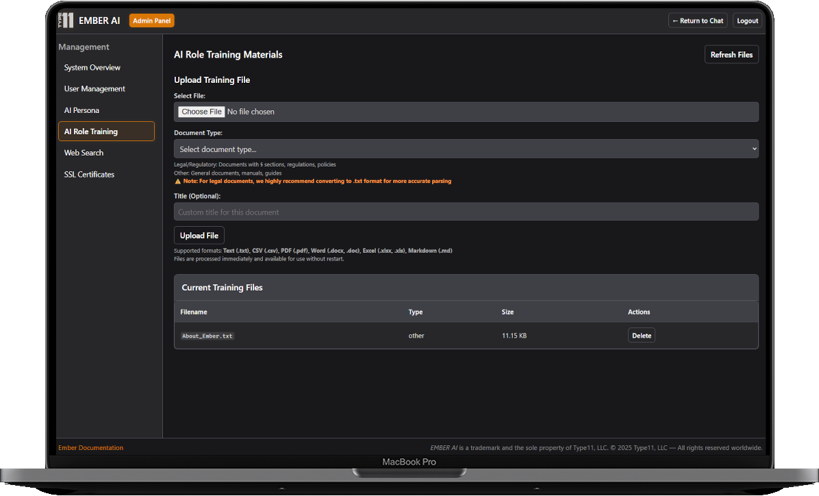 Ember Document Upload Interface